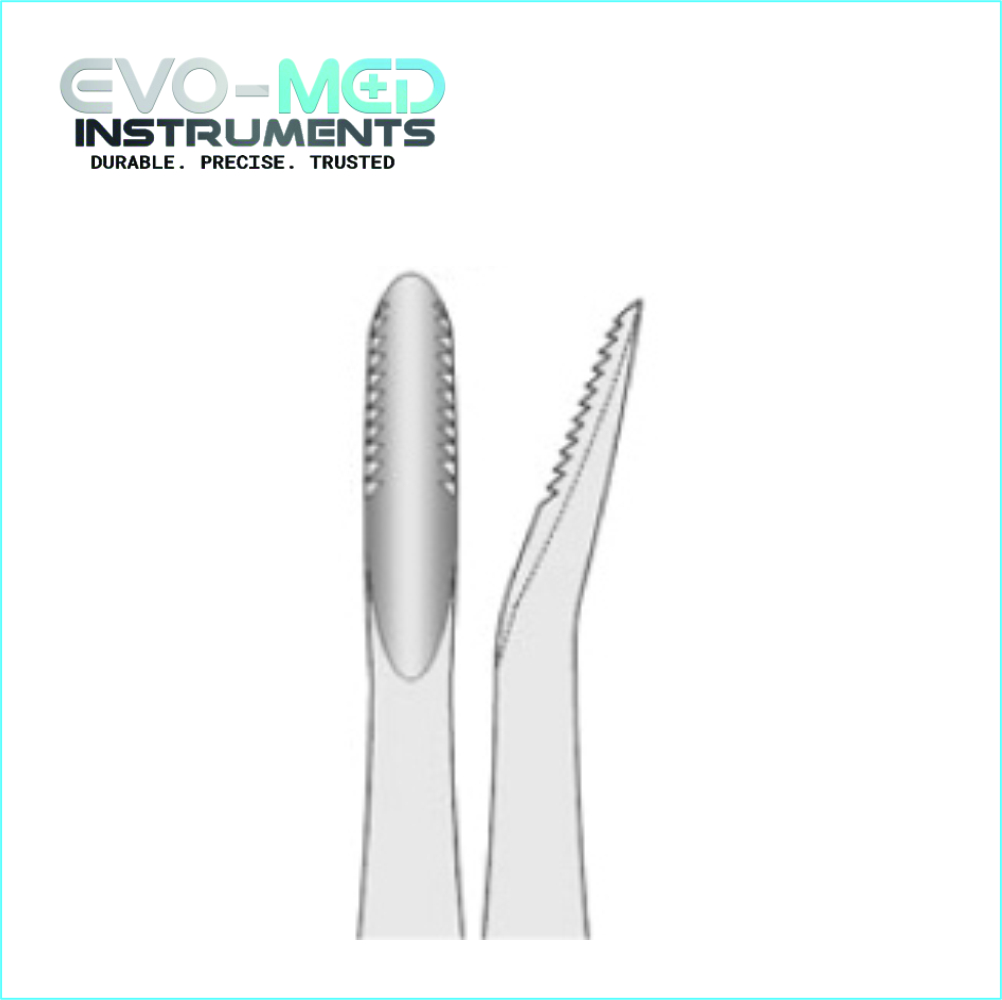 Root Elevator Lindo-Levien Curved Serrated 3.5mm